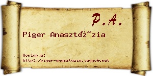 Piger Anasztázia névjegykártya